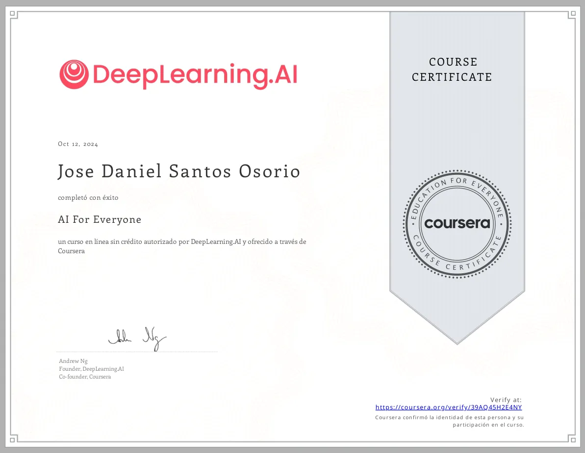 Certificado Inteligencia Artificial