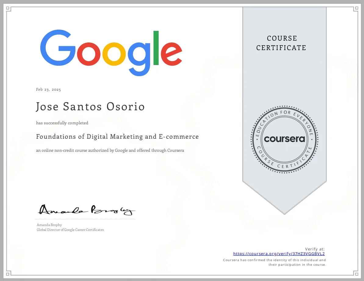 Certificado Marketing Digital